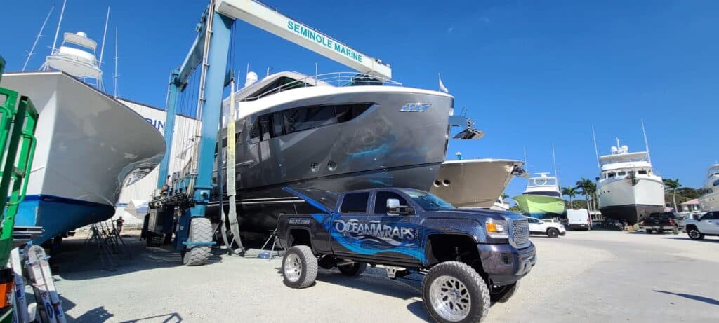 Professional boat wrapping process