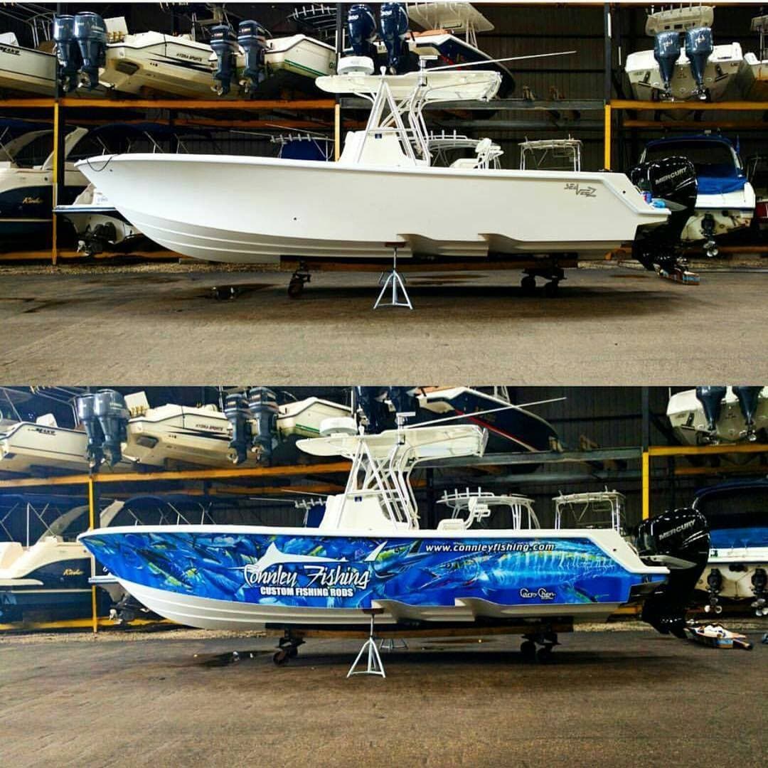 Creative boat wrap graphics for modern designs