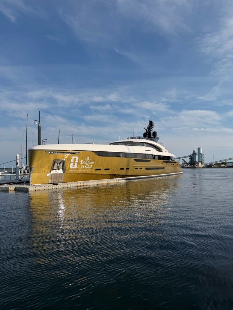 Custom Gold Yacht Wrap with World Cup