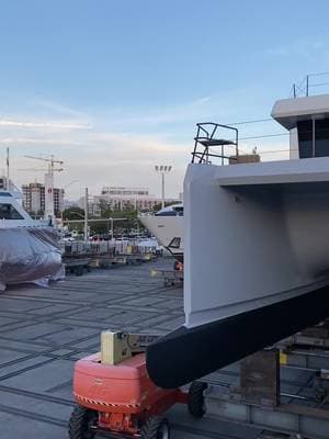 Ocean Wraps TikTok video: Gray > mint on the 68 @Sunreef Yachts #boats #yacht #wrapping #boatwrapping #wrapping