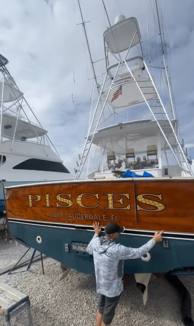 Sportfishing Boat Transom Wrap & Paint Protection Package