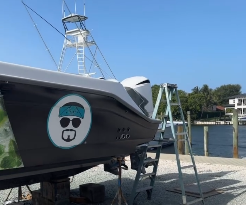 Yacht armor protection applied to hull and topside surfaces